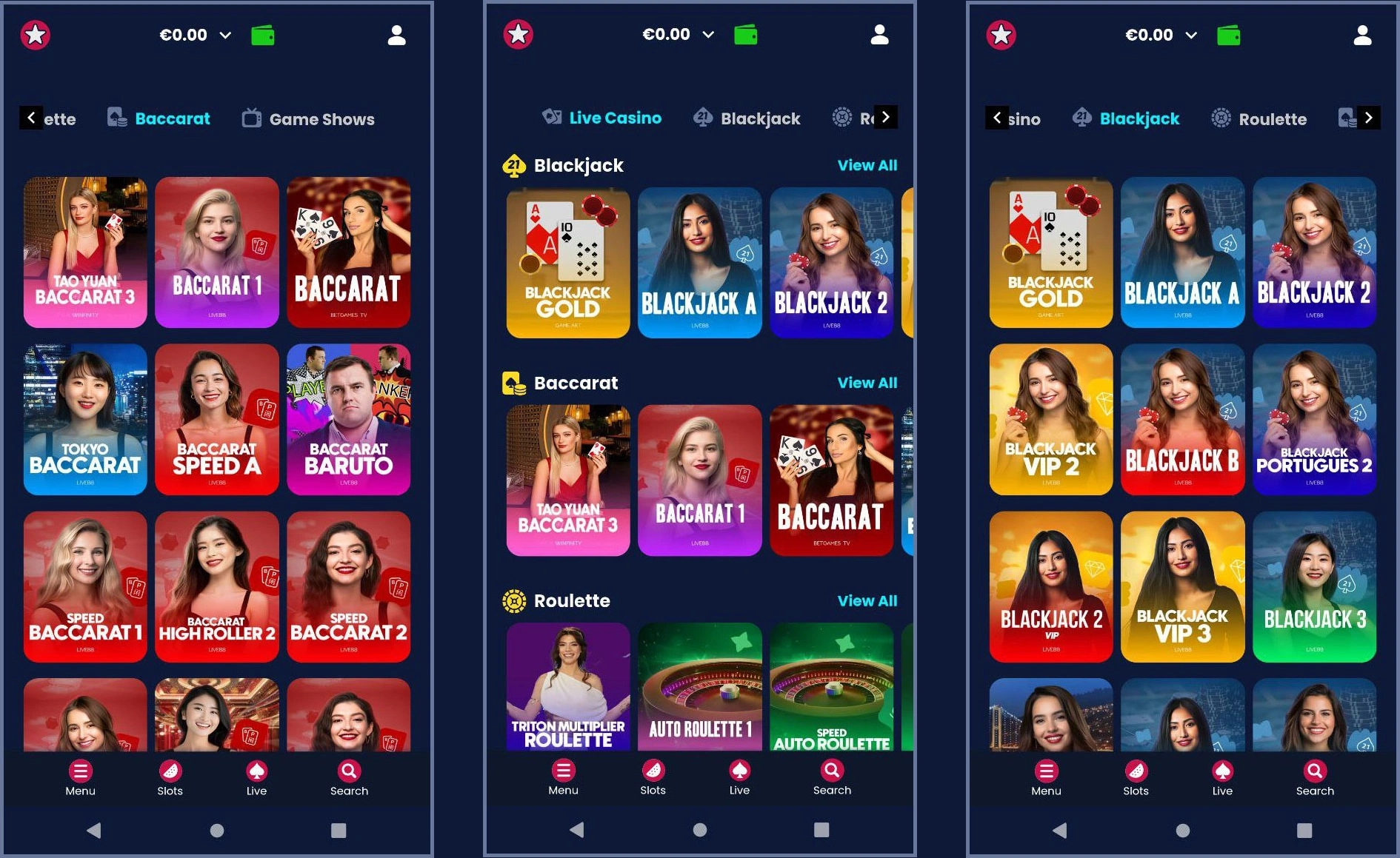 Live casino overview Rich Gringo